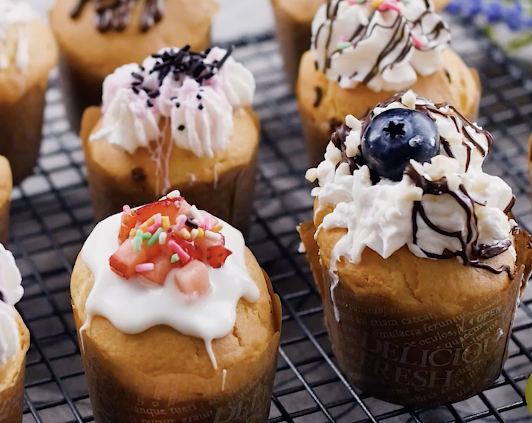 誕生日アルバムに使えるカップケーキのパーツの作り方 手作りアルバムアルバムキッチン