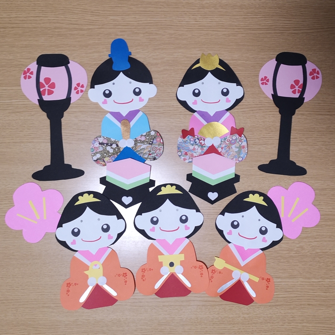 かわいい工作 雛祭りのお雛様になろう！ 画用紙折り紙