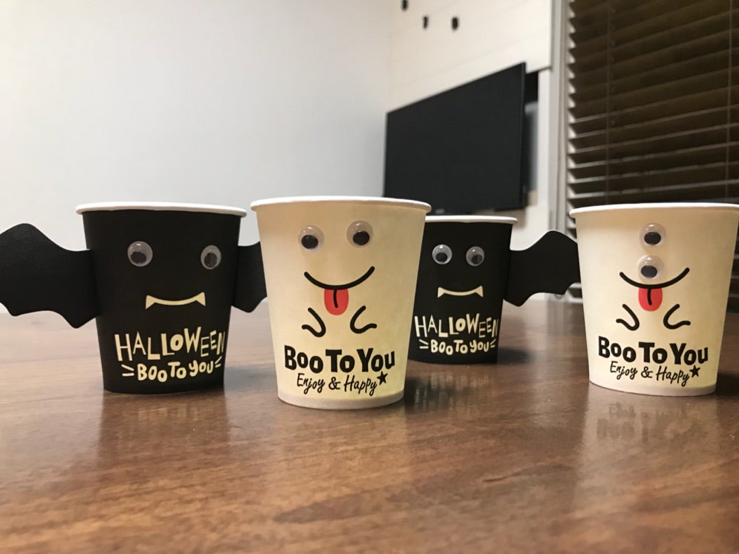 100均DIY ハロウィン紙コップラッピング🎃