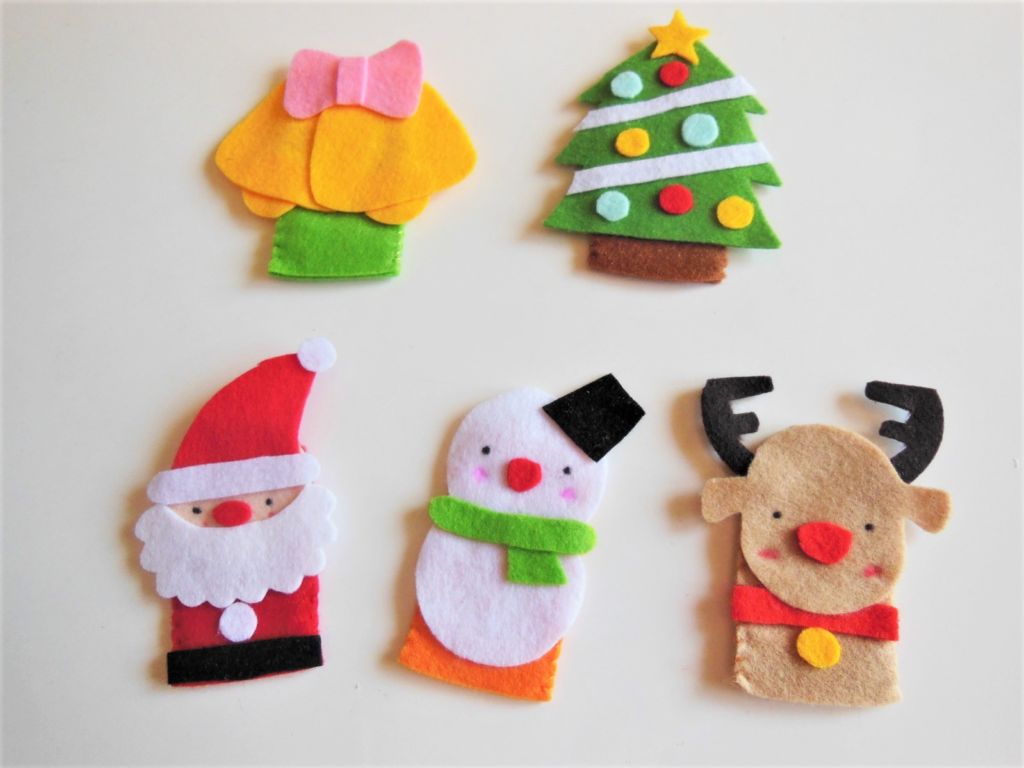 ハンドメイド無料レシピ フェルトで作る指人形 ～クリスマスver.～クリスマスは手作り指人形で遊ぼう!ハンドメイドの図書館ハンドメイド情報サイト