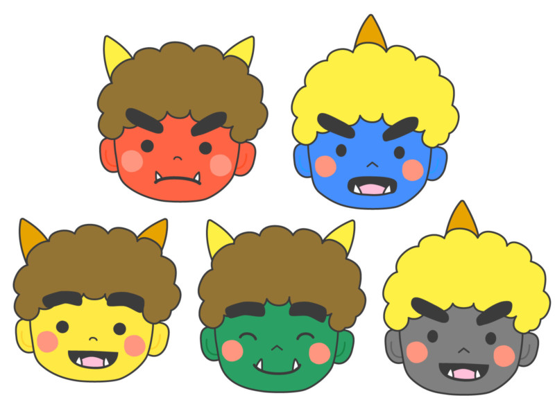 節分なので鬼のプリントを集めてみたよemoプリ えもぷり