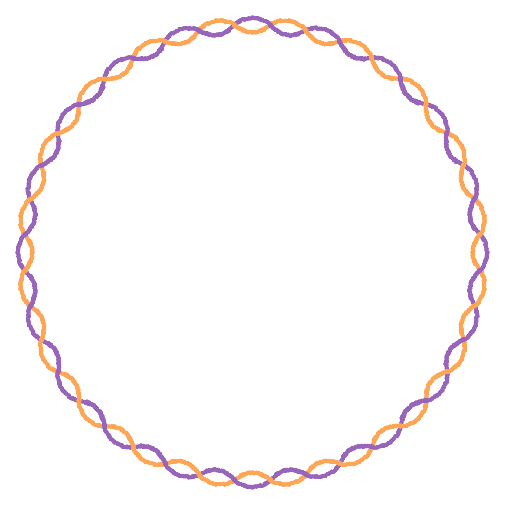 ハロウィン・フラッグガーランドと星の黄色点線フレーム・枠イラストフリー素材 イラストミント