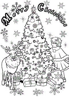 クリスマスの塗り絵がすべて無料！世界を目指すぬりえワールド