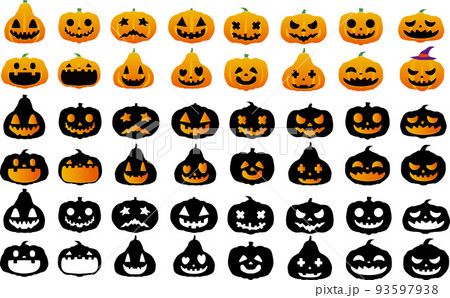 カボチャの長い顔のハロウィーンのイラストPremiumベクトル素材