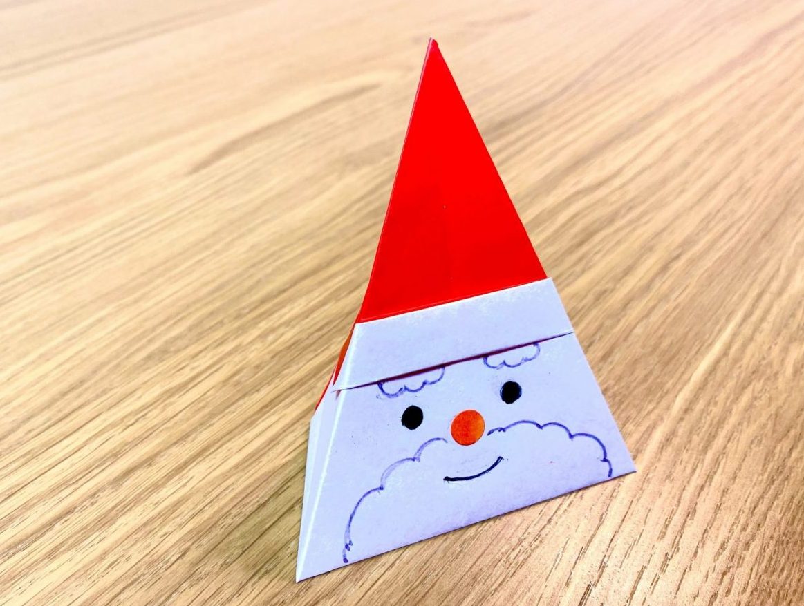 折り紙。サンタクロース オリジナル折り紙折り図有りの画像