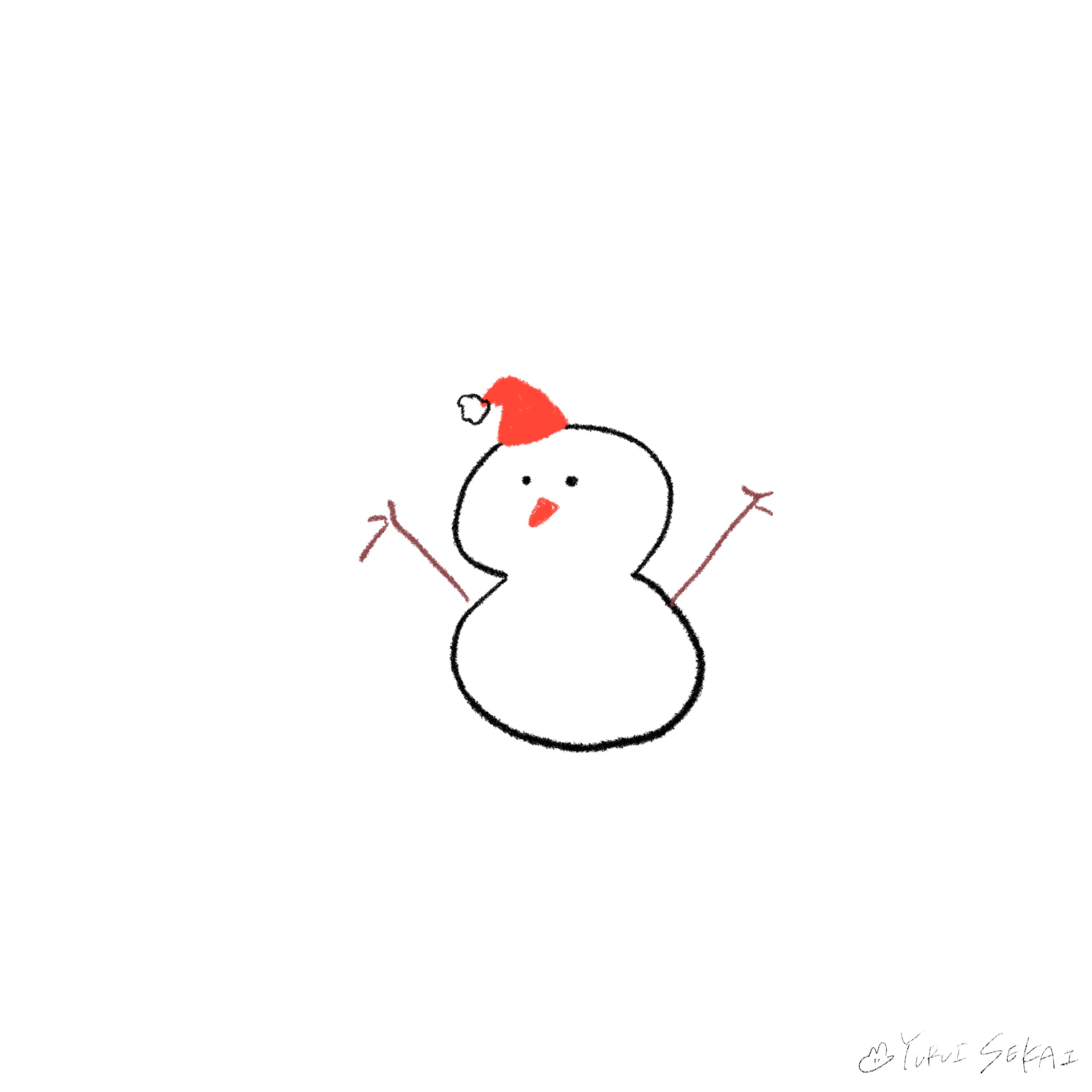 雪だるまクリスマスのイラスト素材58870790- PIXTA