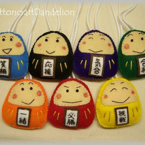 簡単♫手縫いレシピ 合格だるまの作り方ダイソー１００均材料簡単ハンドメイド布小物マスコットの作り方ハンドメイド入門安い材料How tomakeDIY easy cute