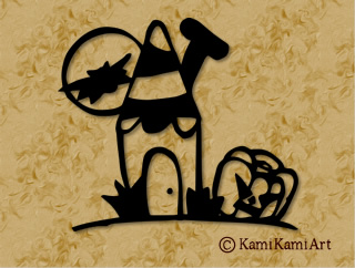 ハロウィンの切り絵の図案 – 切り絵作家こじろーHP