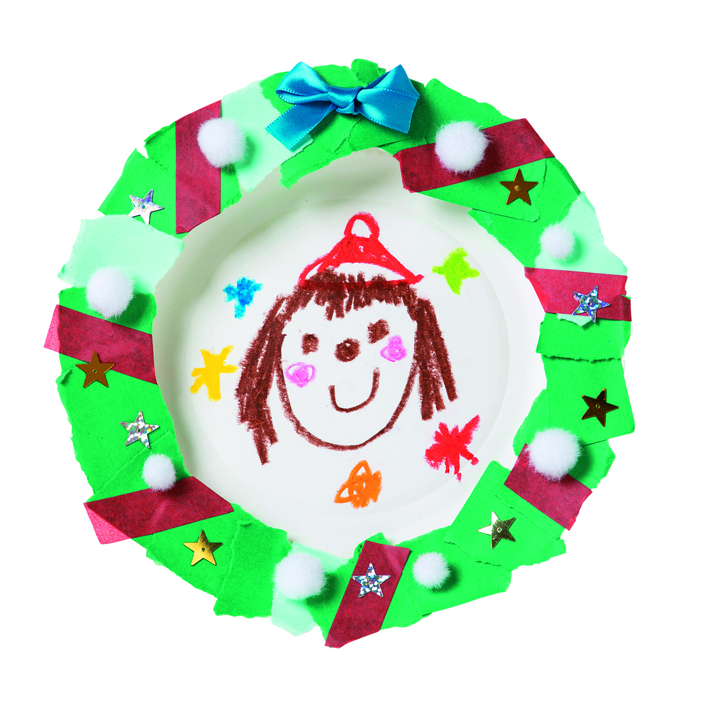 毛糸ぐるぐる！紙皿クリスマスリース〜ぬくもりいっぱい製作遊び〜保育と遊びのプラットフォーム ほいくる