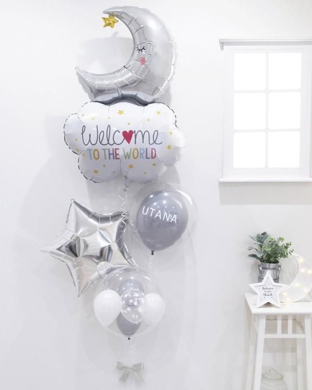 Amazon.co.jp: ベビーシャワー バルーン 風船 ガーランド 飾り付け セット ウェルカムベビー ジェンダーリビールバルーン 男の子 GTMSmith : おもちゃ