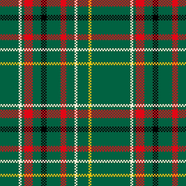 タータンチェックの格子縞の描画ベクトルの背景。ファッションパターン。クリスマス、新年の装飾のためのベクトルの壁紙。伝統的なスコットランドの飾り。Premiumベクトル素材