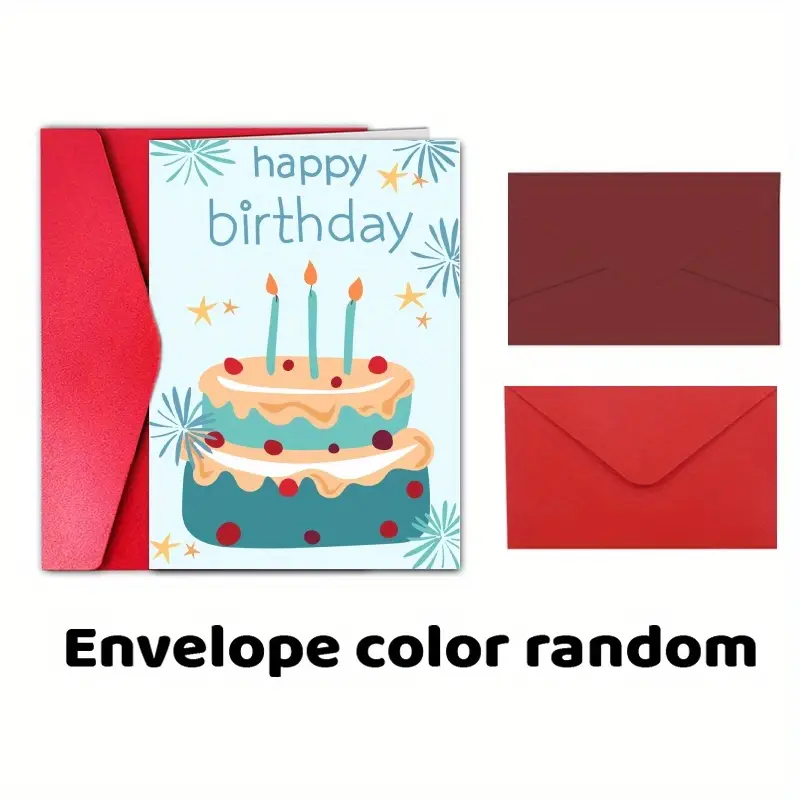 AmazonYHJZ バースデーカード 花火 ポップアップケーキ ハッピーバースデーギフト 女性 女の子 キッズ ライト&ミュージック バースデーデコレーショングリーティングカード文房具・オフィス用品