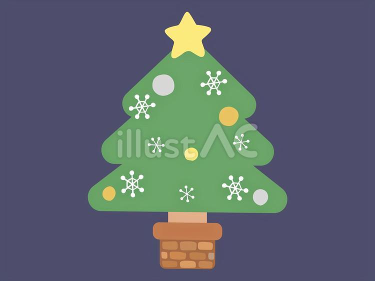 クリスマスツリー - かわいいフリーイラスト素材集 ぴくらいく 商用利用可