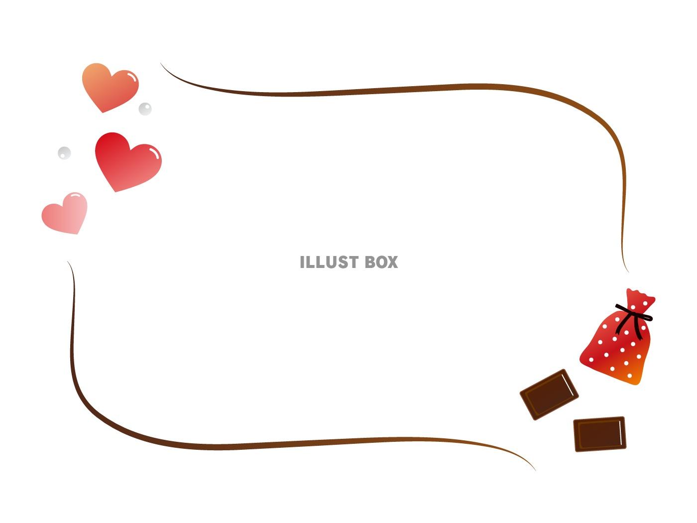 バレンタインデー 手描きイラストのフレーム 縦 のイラスト素材72472081- PIXTA