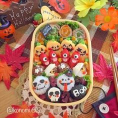 黒猫ちゃんとスカルくんでハロウィン弁当