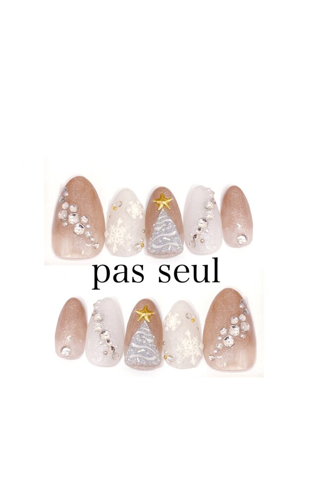 期間限定 クリスマスネイルチップ クリスマス リルリンリン ネイルチップ つけ爪mii nails-2日以内発送中🦋✨- 通販15062326Creema クリーマ