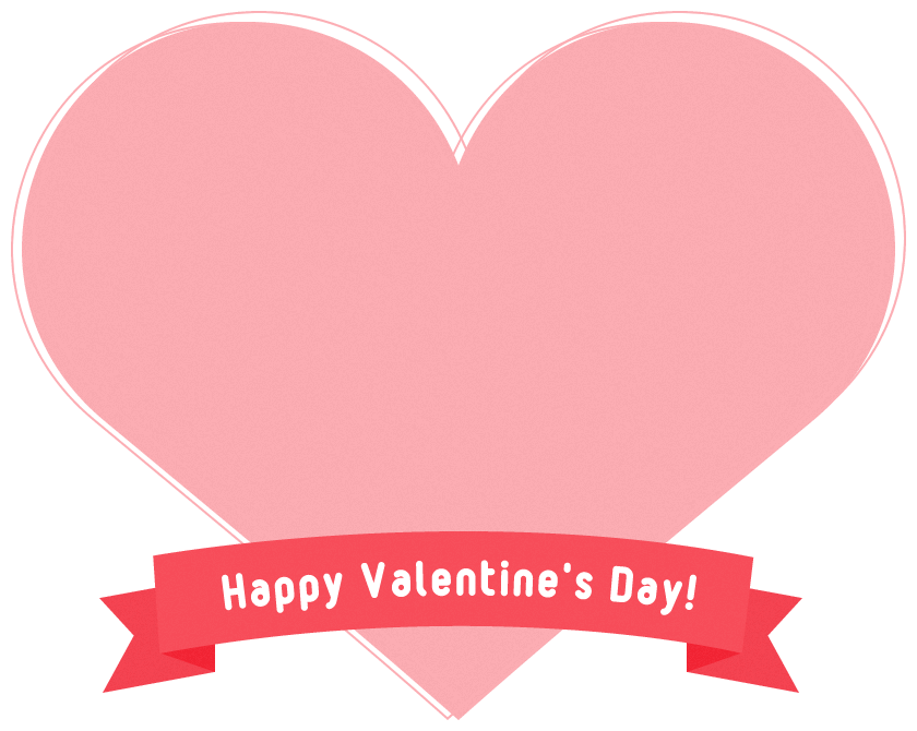 バレンタインカード01「かわいいフレーム・枠」 PDF・JPG・PNG 無料ダウンロードテンプレートNAVI