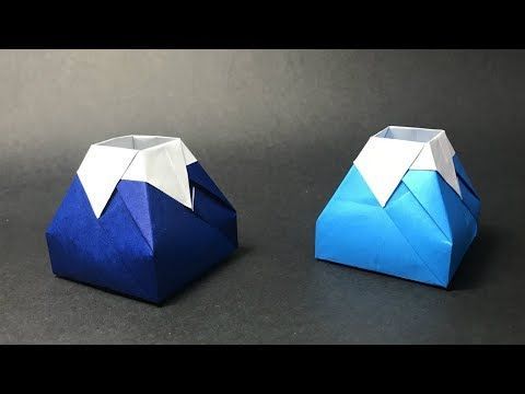 簡単折り紙『富士山2』の折り方How to fold origami “Mt. Fuji2”