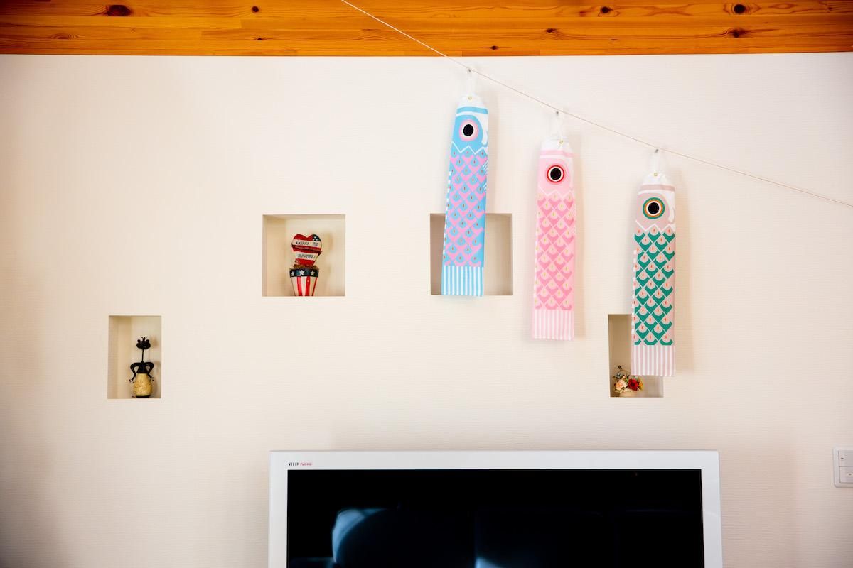 五月飾り スカイ鯉のぼり 軸付きタペストリー 室内鯉のぼり 5月壁飾り 新品 - メルカリ