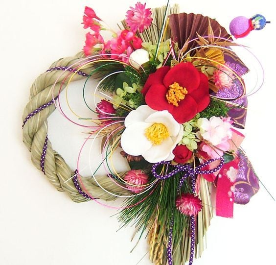 クリスマスリースをお正月飾りにリアレンジLEE