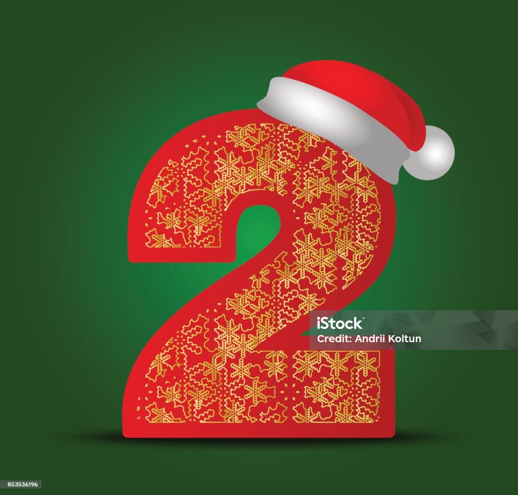 アドベントカレンダー。冬のクリスマスの数字、かわいい意外なカード。クリスマスプレゼント動物、サンタクロースの雪片。 12月ギフトベクトルイラスト。 クリスマスの休日、カレンダー番号への挨拶の装飾Premiumベクトル素材