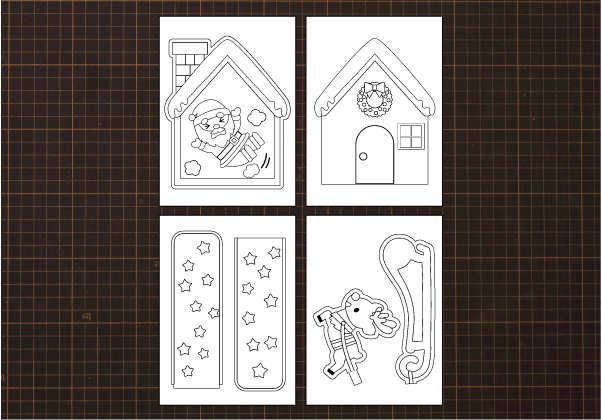 クリスマスツリーとトナカイのフレーム イラスト 保育で使える無料素材 ほいくisダウンロード