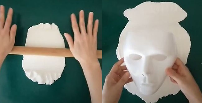 100均マスクでオリジナルマスク作り