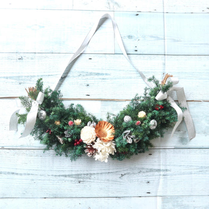 クリスマススワッグ 横長スワッグ ドライフラワー Creema限定クリスマス2022 スワッグ riisi 通販15001745Creema クリーマ