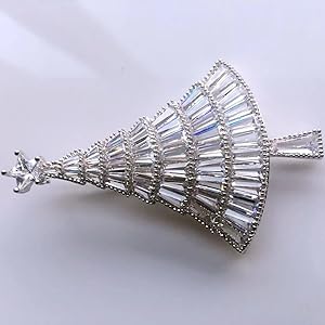 クリスマス ブローチ スワロフスキー・クリスタルビーズ