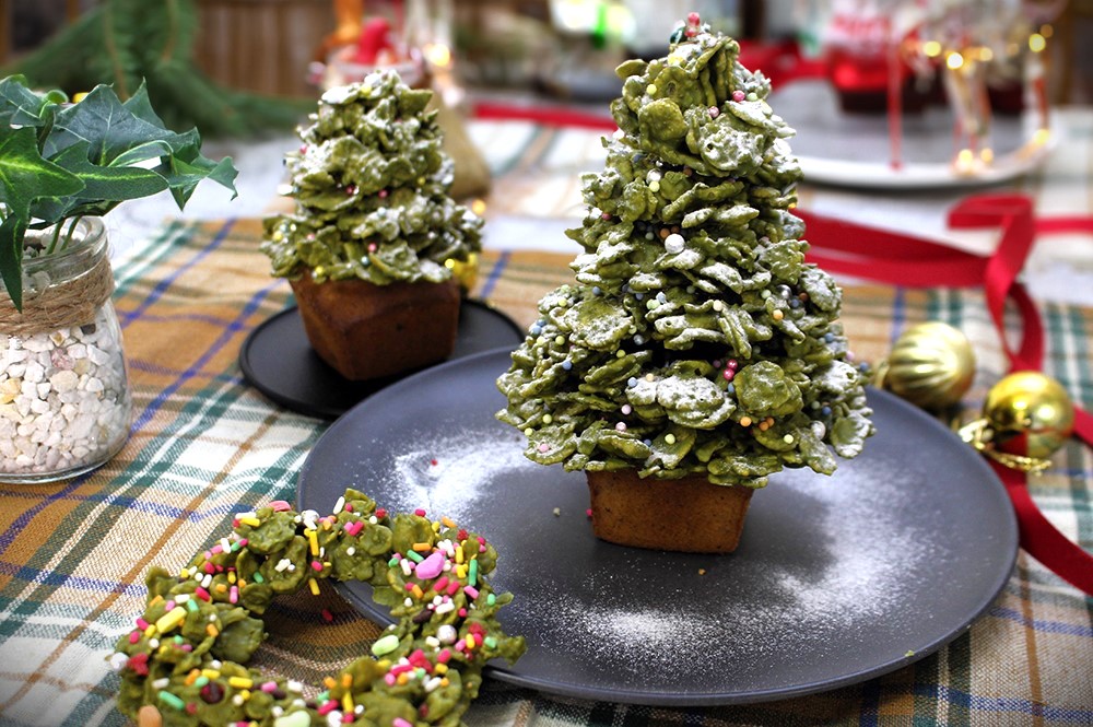 なめらか抹茶クリーム クリスマスツリーカップケーキ～クリスマスのおやつ～