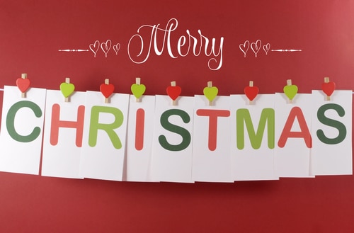 消しゴムはんこ 筆記体メリークリスマス