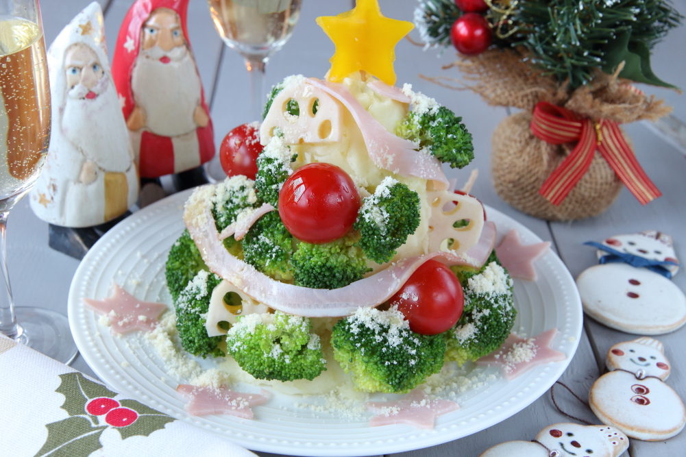 クリスマスツリーのポテトサラダ
