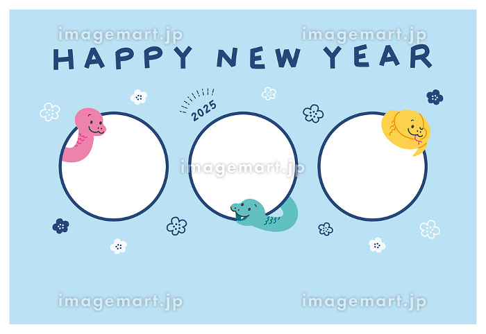 編集簡単！巳年年賀状テンプレ30選写真フレーム付きで無料素材充実