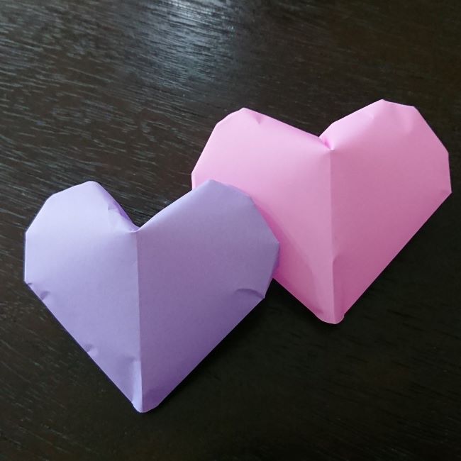 2月 バレンタイン折り紙 １枚でハート猫の折り方・作り方動画 音声解説付☆Origami Valentine day Heart cattutorial たつくりshigeyuki.net