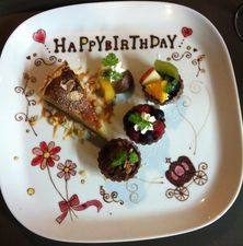 ハッピーバースデー マヨネーズで書くメッセージプレート13