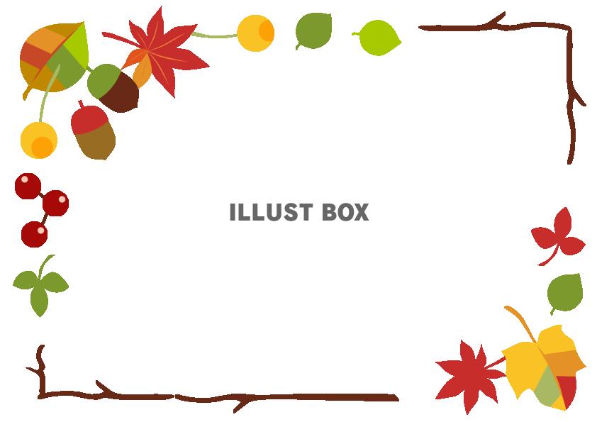 秋のフレーム無料イラスト素材素材ラボ