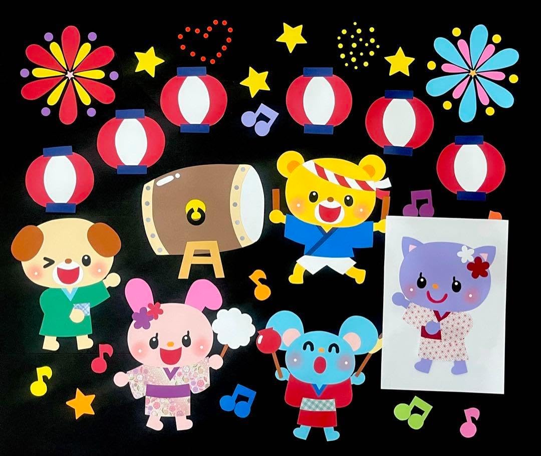 夏祭りの準備におすすめ！無料ダウンロード素材壁面イラスト・キット・工作の作り方保育士・幼稚園教諭のための情報メディア ほいくis ほいくいず