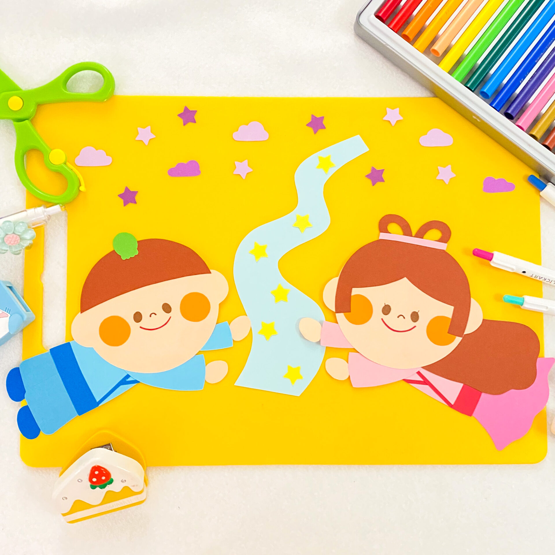 七夕 壁面飾り ７月 壁面 装飾 ウォールステッカー・ウォールデコ まるっと 通販 16025195Creema クリーマ