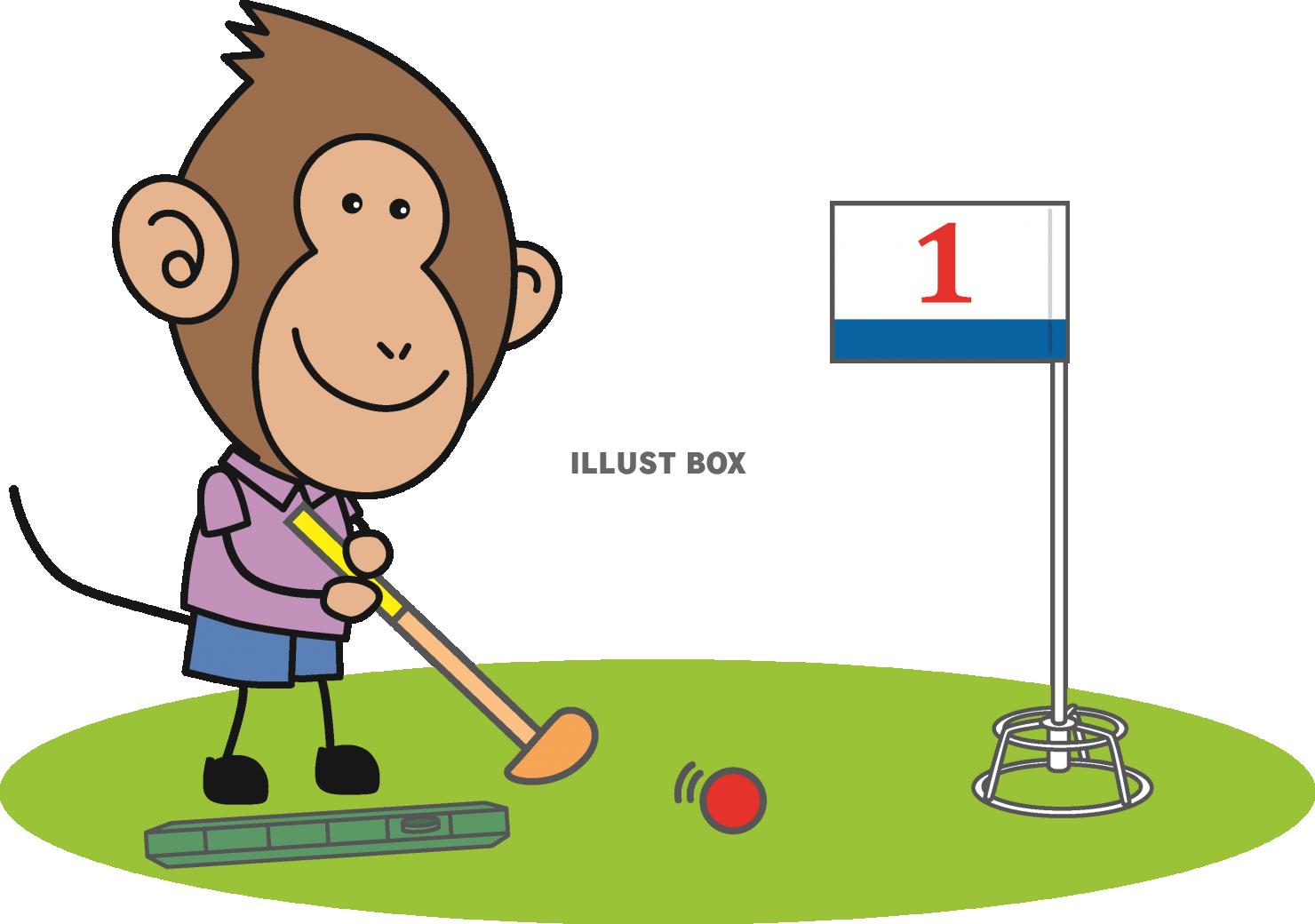 年賀状2025無料イラスト スポーツ編ゴルフ＆バスケ - 2025年賀状無料テンプレート巳年