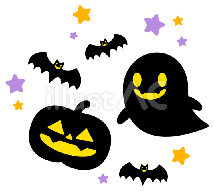 飛んでいるコウモリとぶら下がるコウモリのシルエット ハロウィンの簡単白黒イラスト イラスト素材7349801- フォトライブラリ