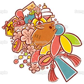 お正月 縁起物イラストセットイラスト - No: 949020無料イラスト・フリー素材なら「イラストAC」