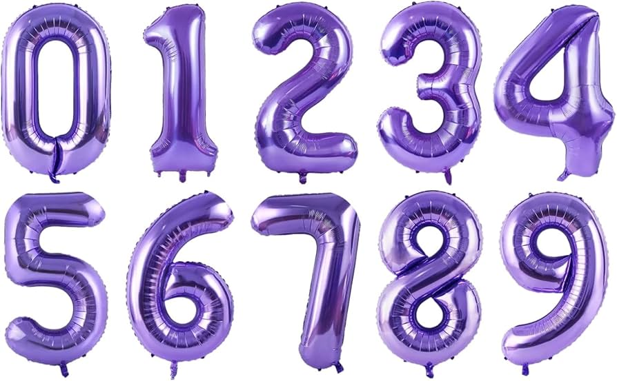 バースデーバルーン パープル７ 40インチ