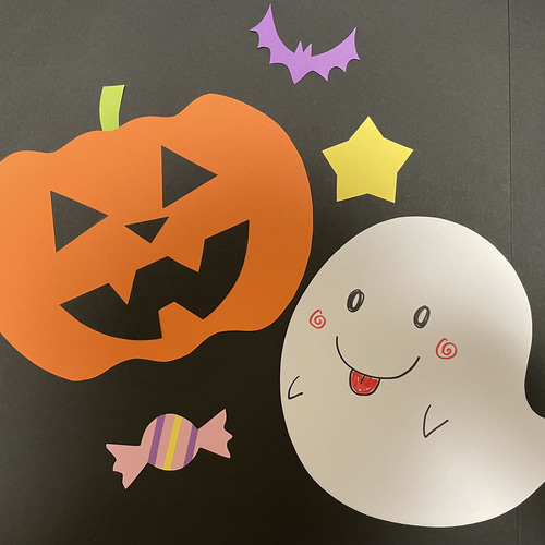 壁面制作 ハロウィン工作ネタ かぼちゃ ハロウィン pumpkins・Halloween 10月壁面飾り高齢者レク