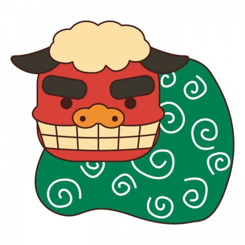 うさぎと獅子舞のイラスト - ONWAイラスト