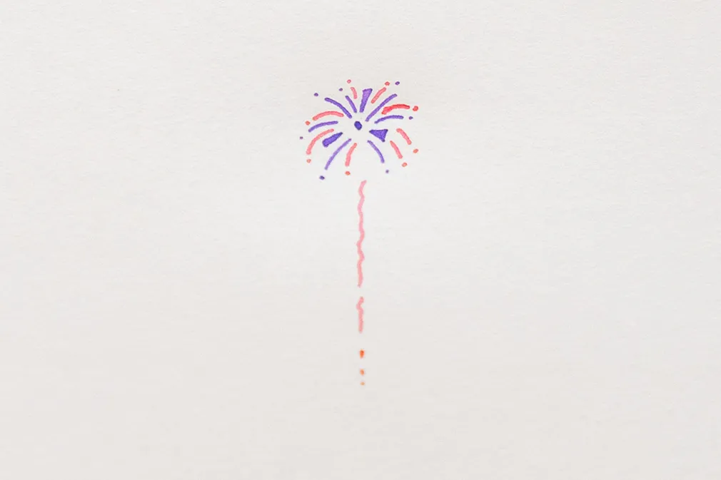 花火イラストの簡単な描き方をProcreateで解説！夏祭りの夜空に風物詩を描いて綺麗な絵に！お絵かき図鑑