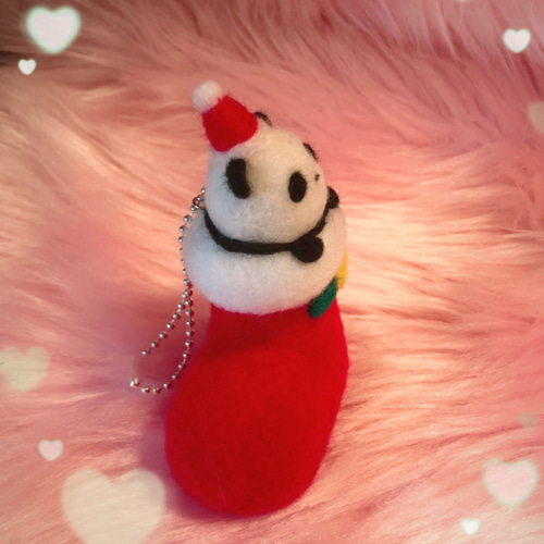 ミニーちゃんクリスマスフェルトブーツ飾り