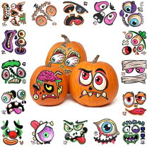 Amazon.co.jp: DARENYI ハロウィンステッカー 19シート かぼちゃステッカー かぼちゃ装飾顔文字シール かぼちゃラッピングシールデコレーションステッカー 怖い面白い絵文字ステッカー 表情シール パーティー 学園祭 雰囲気作り : おもちゃ