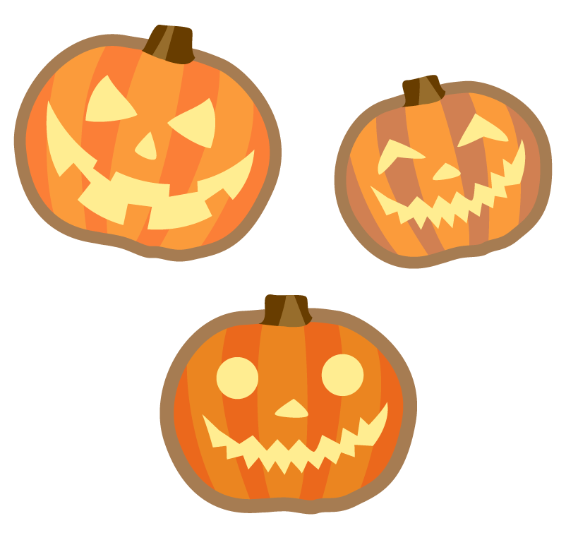 かわいいかぼちゃのお化けのイラスト無料のフリー素材 イラストエイト