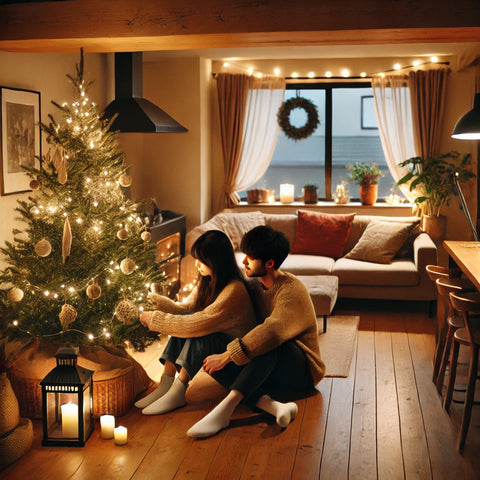 クリスマスイルミネーションに彩られた街を歩くカップル 写真素材2322738- フォトライブラリ