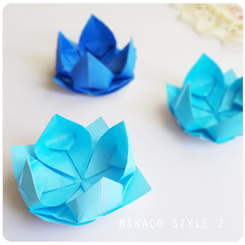 折り紙 基本の花で作る夏色リース大人の折り紙インテリア